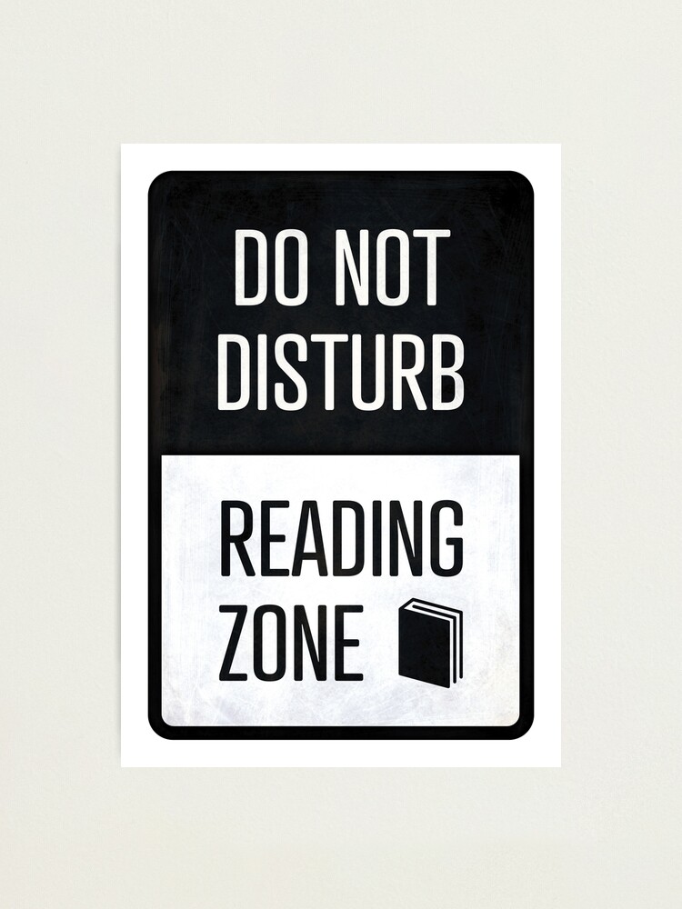 Thumbnail 1 of 3, Photographic Print, Do not disturb, Reading zone - book lover christmas gift designed and sold by RedHillPrints.