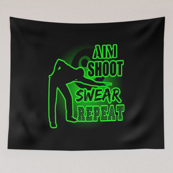 Item preview, Aim Shoot Swear Repeat designed and sold by printhappy4you.