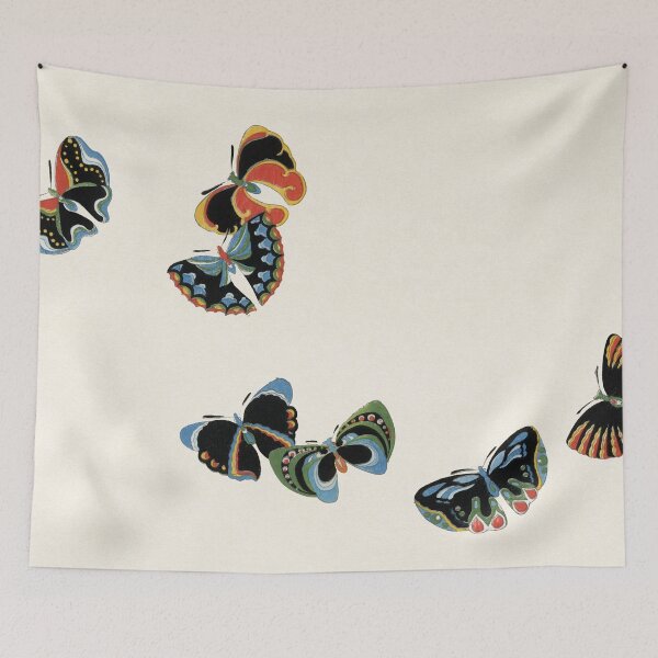 Item preview, Japanese Woodblock Butterfly By Kamisaka Sekka designed and sold by Designedbysm.