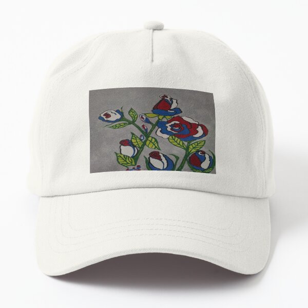 Red White and Blue Roses Dad Hat