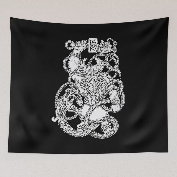 Item preview, Thor goes fishing designed and sold by 1718 Society (Skandihooligan).