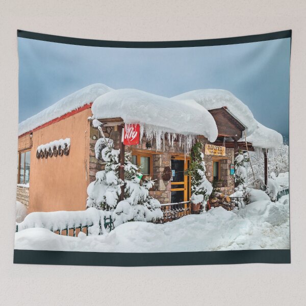 Item preview, Snowcapped tavern in Agrafa mountains designed and sold by Hercules Milas.
