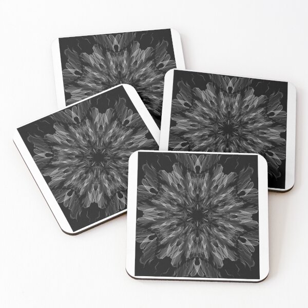 Item preview, Flower Flower Of The Dark - Optical Illusion - Swirly Flower in the Black - Swirly Floral Pattern Art - Elegant Vintage Floral Wallpaper, Background Pattern Art designed and sold by MrGiftee.