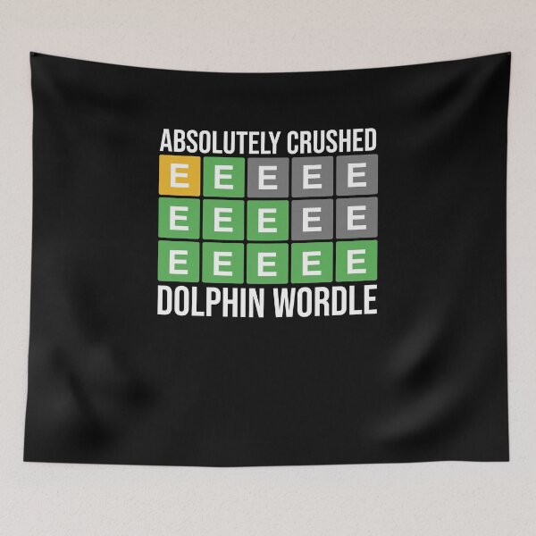 Item preview, Funny Dolphin WORDLE- A Daily Word Game Online Puzzle Trending WORDLE Lover Design designed and sold by MarioShirtWorld.
