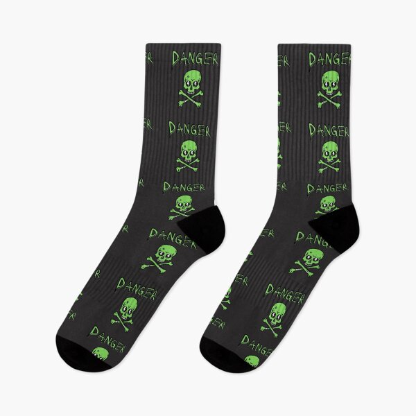 Item preview, Danger Scary Human Skull and Bones Green Design designed and sold by LGbubble.