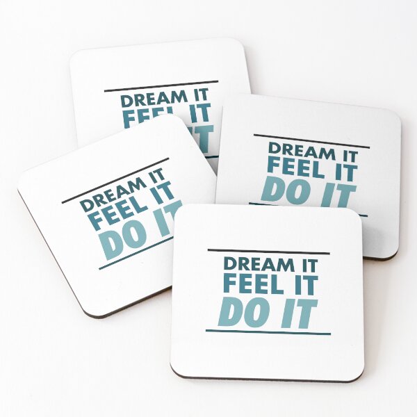 Item preview, Motivational / inspirational quote - How to achieve goals - dream it, feel it, do it - 11 designed and sold by AlfabetDesign.