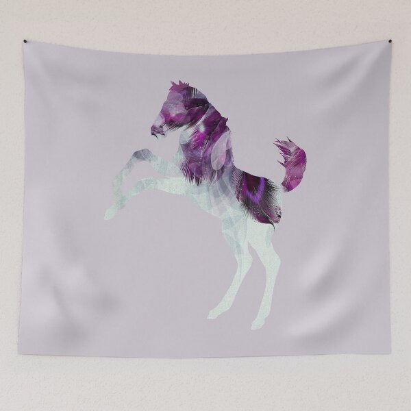 Item preview, Mustang Horse Peacock Feathers Pattern designed and sold by SoccaTamam.