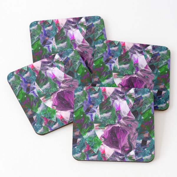 Item preview, Stylized pattern with leaves and ifferent colors designed and sold by Shape-And-Color.