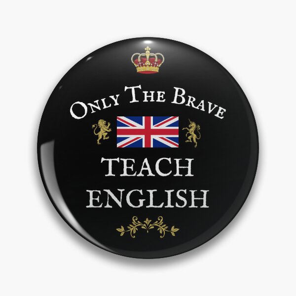 Item preview, ONLY THE BRAVE TEACH ENGLISH designed and sold by Krafty  Arts Studio.