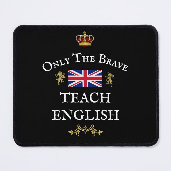 Item preview, ONLY THE BRAVE TEACH ENGLISH designed and sold by Krafty Arts Studio.