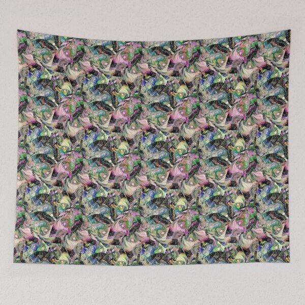 Item preview, Fluid art seamless pattern with color bleed designed and sold by Shape-And-Color.