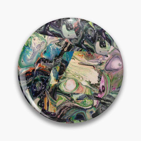 Item preview, Stylized leaves in green and black dominated color mix designed and sold by Shape-And-Color.