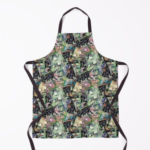 Item preview, Stylized leaves in green and black dominated color mix designed and sold by Shape-And-Color.
