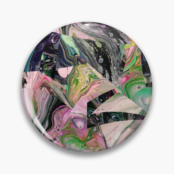 Item preview, Fluid art seamless pattern with lots of green colors designed and sold by Shape-And-Color.