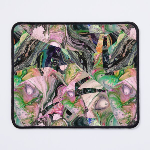 Item preview, Fluid art seamless pattern with lots of green colors designed and sold by Shape-And-Color.
