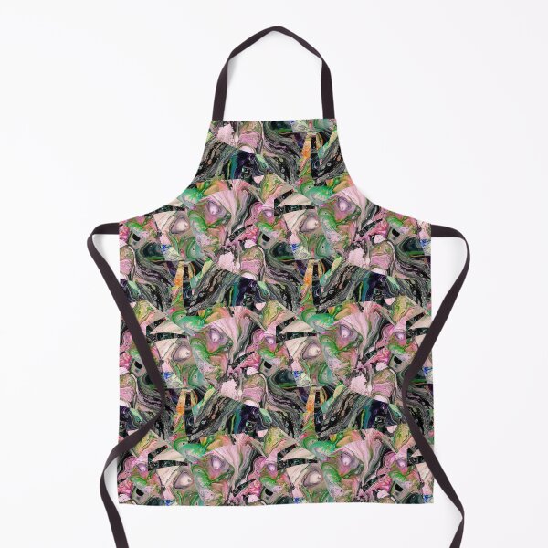 Item preview, Fluid art seamless pattern with lots of green colors designed and sold by Shape-And-Color.