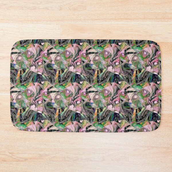 Item preview, Fluid art seamless pattern with lots of green colors designed and sold by Shape-And-Color.