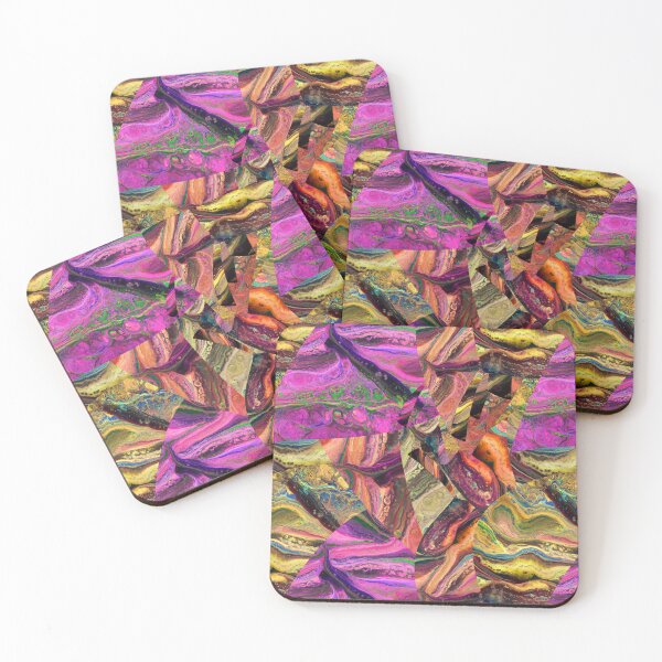 Item preview, Seamless Order of warm colors and stylized leaves designed and sold by Shape-And-Color.