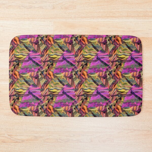 Item preview, Seamless Order of warm colors and stylized leaves designed and sold by Shape-And-Color.