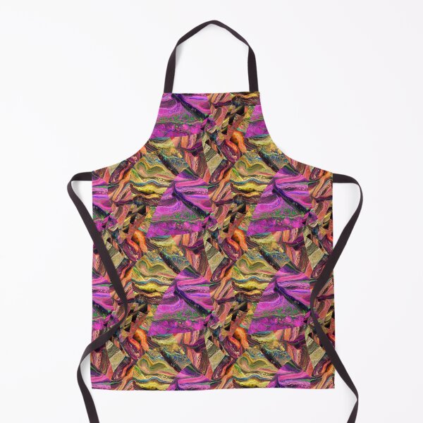 Item preview, Seamless Order of warm colors and stylized leaves designed and sold by Shape-And-Color.