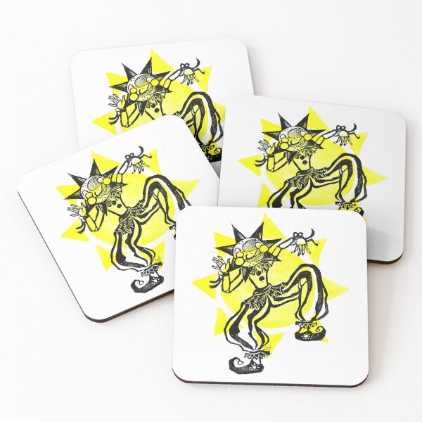 Item preview, FNAF Security Breach Sun Linocut print designed and sold by pinjann.