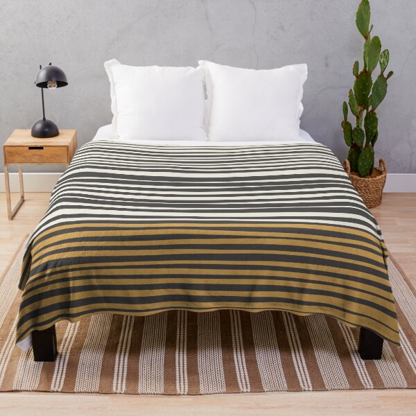 Item preview, Natural Stripes Modern Minimalist Colour Block Pattern in Charcoal Grey, Mustard Gold, and Beige Cream designed and sold by kierkegaard.