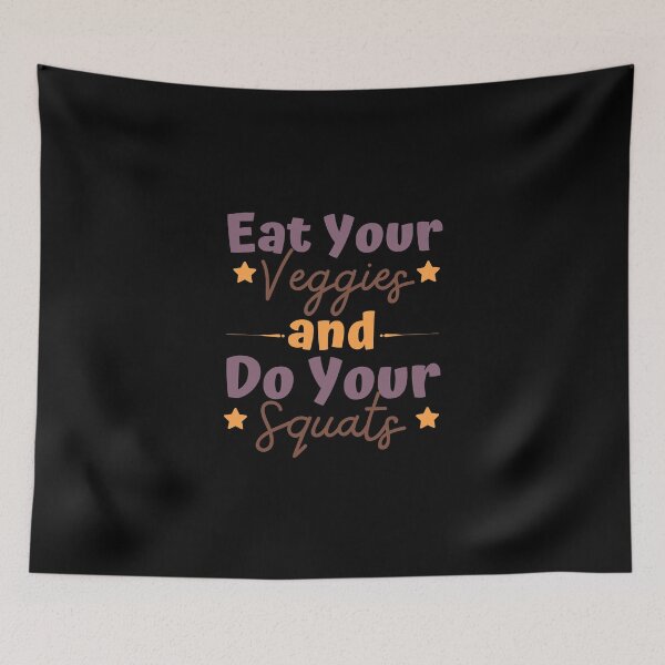 Item preview, Eat Your Veggies And Do Your Squats - Vegan designed and sold by PrintaMaria.