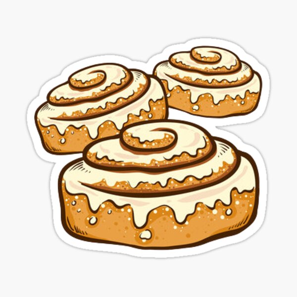 Yummy Tummy - Cinnamon Roll' Sticker