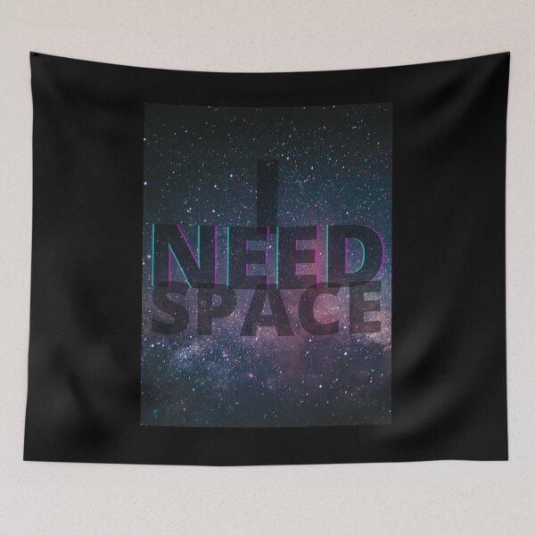 Item preview, I Need Space - Pink, Blue Galaxy designed and sold by Quirkdom.