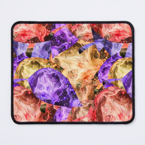 Item preview, Abstract pattern in yellow, purple and red acrilic designed and sold by Shape-And-Color.