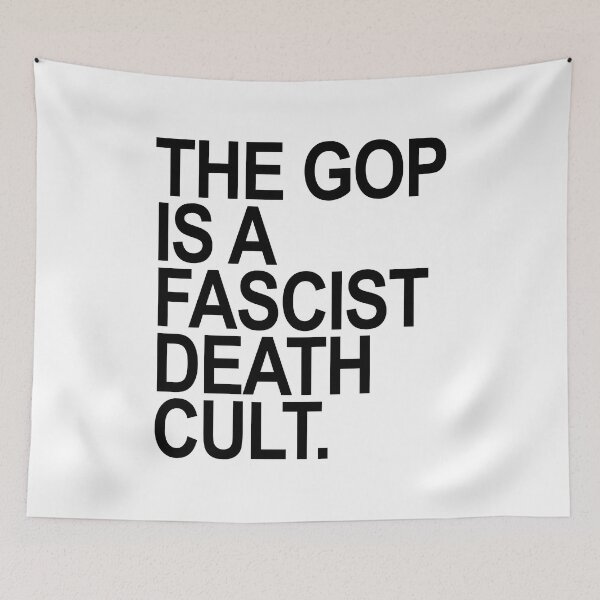Item preview, The GOP is a FASCIST death cult - BLACK designed and sold by Thelittlelord.