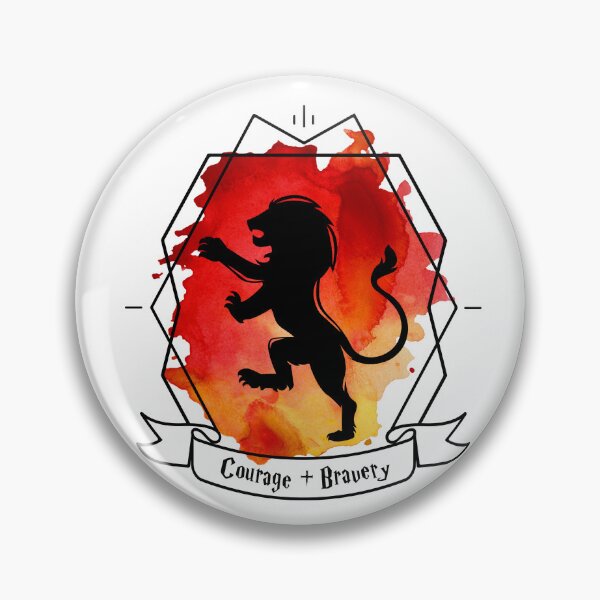 Item preview, Courageous Strong Lion Emblem Crest Courage Pride Brave Wizard House Sorted designed and sold by LunarPeachArts.