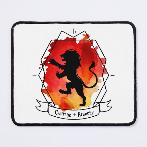 Item preview, Courageous Strong Lion Emblem Crest Courage Pride Brave Wizard House Sorted designed and sold by LunarPeachArts.