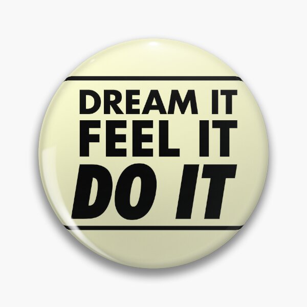 Item preview, Motivational / inspirational quote - How to achieve goals - dream it, feel it, do it, Yellow - 05 designed and sold by AlfabetDesign.
