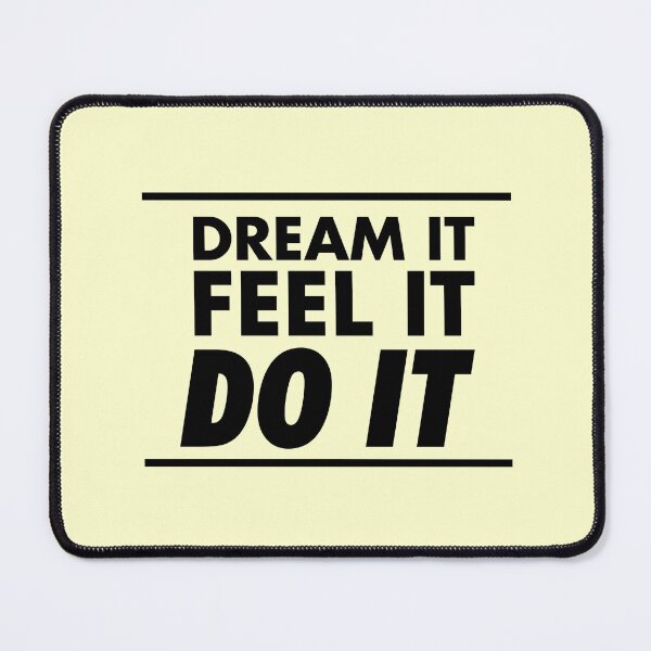 Item preview, Motivational / inspirational quote - How to achieve goals - dream it, feel it, do it, Yellow - 05 designed and sold by AlfabetDesign.