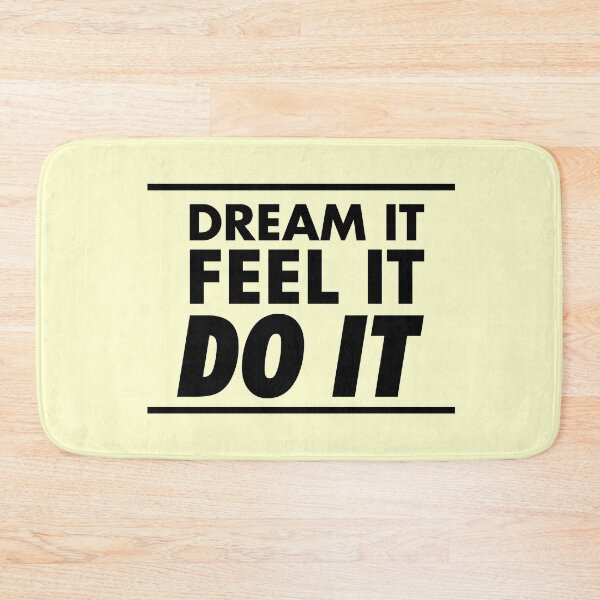 Item preview, Motivational / inspirational quote - How to achieve goals - dream it, feel it, do it, Yellow - 05 designed and sold by AlfabetDesign.