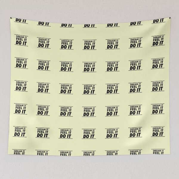 Item preview, Motivational / inspirational quote - How to achieve goals - dream it, feel it, do it, Yellow - 05 designed and sold by AlfabetDesign.