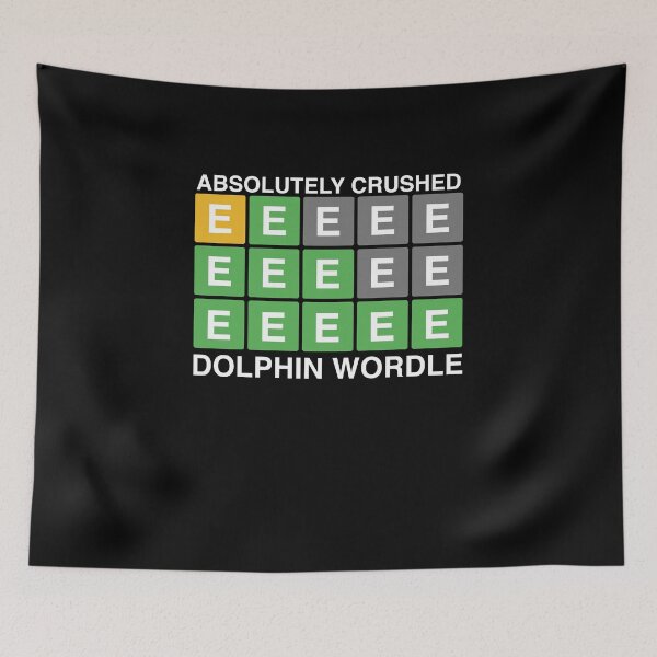 Item preview, Dolphin WORDLE- A Daily Word Game Online Puzzle Trending Funny WORDLE Design designed and sold by MarioShirtWorld.