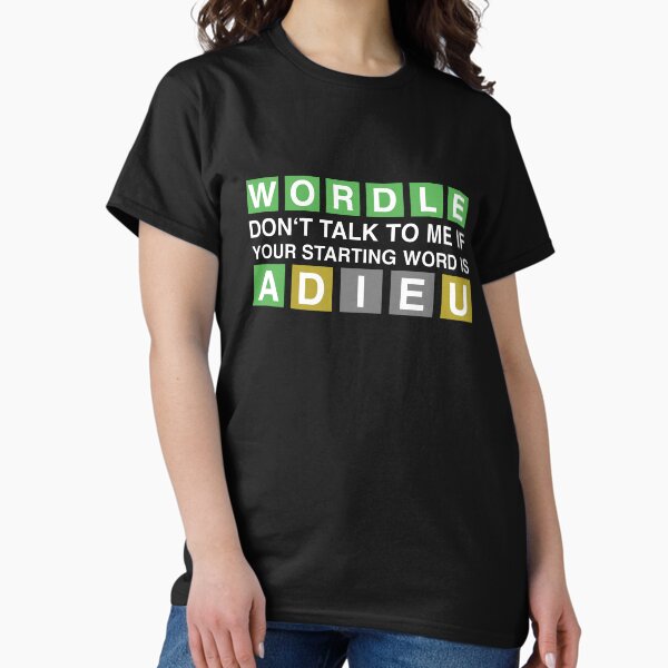 Item preview, WORDLE ADIEU - A Daily Word Game Online Puzzle Trending Wordle Design designed and sold by MarioShirtWorld.