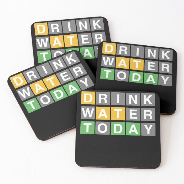 Item preview, WORDLE Drink Water Today  designed and sold by MarioShirtWorld.