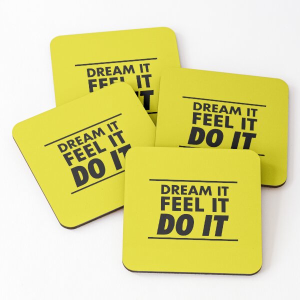 Item preview, Motivational / inspirational quote - How to achieve goals - dream it, feel it, do it, Green - 03 designed and sold by AlfabetDesign.