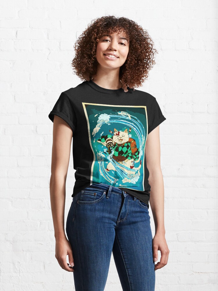 Vista alternativa de Camiseta clásica gato manga japones