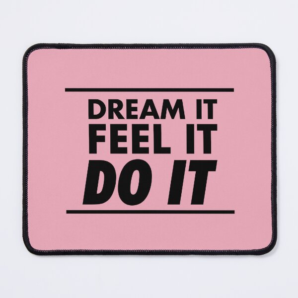 Item preview, Motivational / inspirational quote - How to achieve goals - dream it, feel it, do it, Pink - 02 designed and sold by AlfabetDesign.
