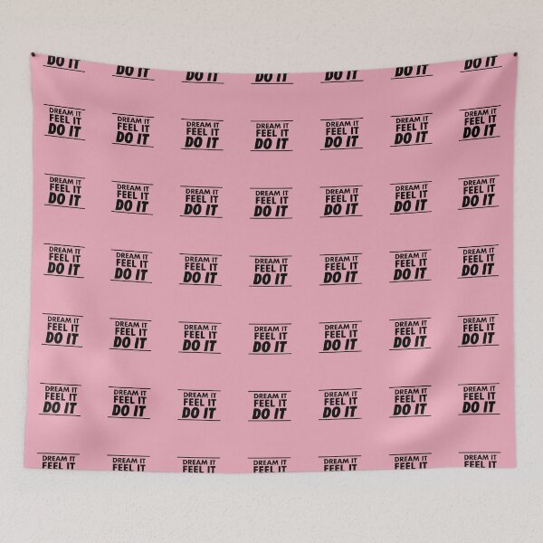 Item preview, Motivational / inspirational quote - How to achieve goals - dream it, feel it, do it, Pink - 02 designed and sold by AlfabetDesign.