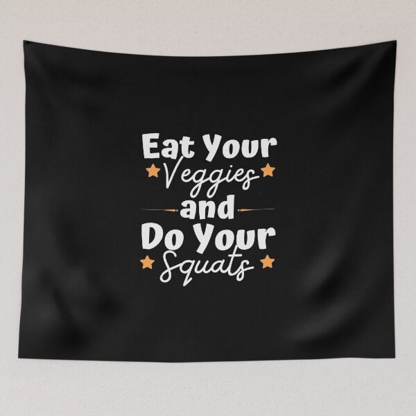 Item preview, Eat Your Veggies And Do Your Squats - Vegan designed and sold by PrintaMaria.