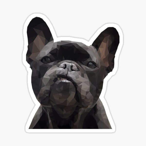 Frenchie - amarillo Pegatina