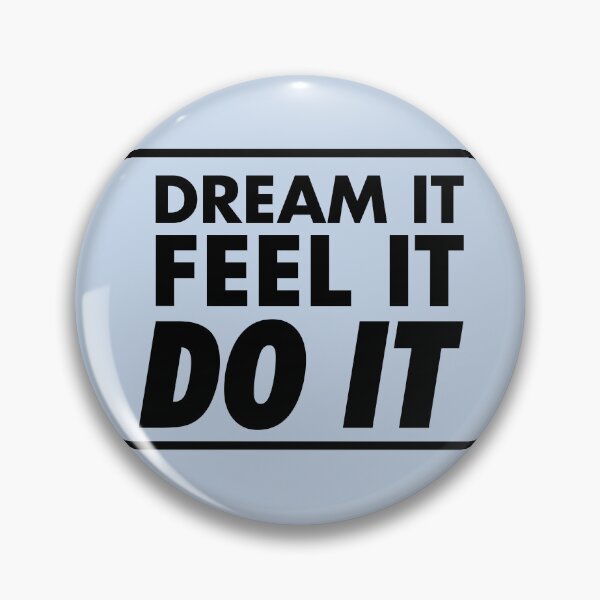 Item preview, Motivational / inspirational quote - How to achieve goals - dream it, feel it, do it, Blue - 01 designed and sold by AlfabetDesign.