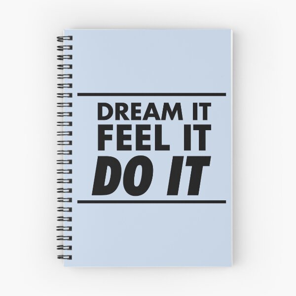 Item preview, Motivational / inspirational quote - How to achieve goals - dream it, feel it, do it, Blue - 01 designed and sold by AlfabetDesign.