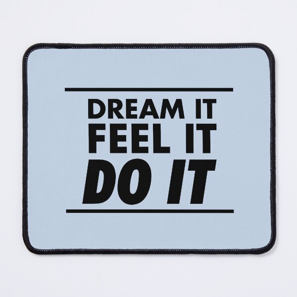 Item preview, Motivational / inspirational quote - How to achieve goals - dream it, feel it, do it, Blue - 01 designed and sold by AlfabetDesign.