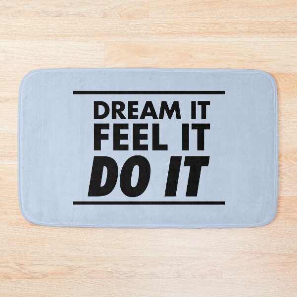 Item preview, Motivational / inspirational quote - How to achieve goals - dream it, feel it, do it, Blue - 01 designed and sold by AlfabetDesign.